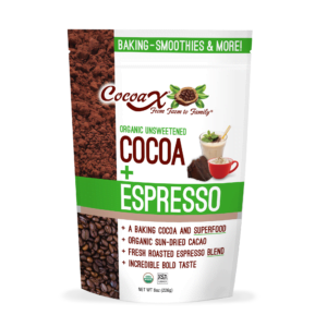CocoaX Original – Organic Unsweetened Baking Cocoa With Espresso
