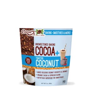 CocoaX Toasted Coconut - Organic Unsweetened Baking Cocoa With Espresso